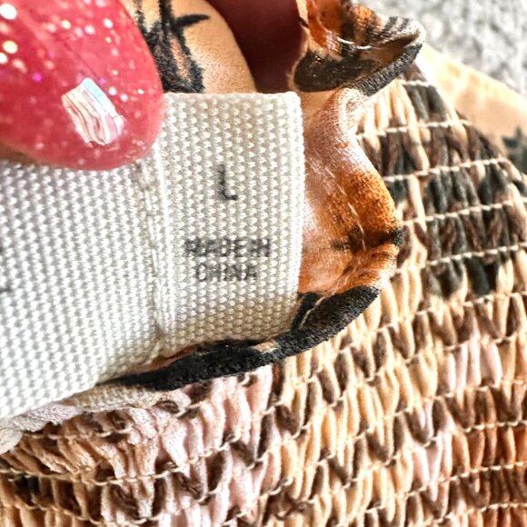 Happy x Nature Dress Smocked Floral By Kate Hudson Blush Pink - Picture 6 of 16